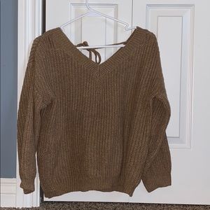brown knit sweater